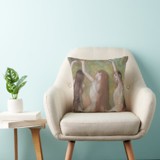 Green Dancers by Edgar Degas, Vintage Ballet Art Cushion