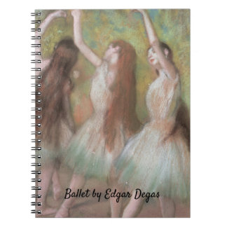 Green Dancers by Edgar Degas, Vintage Ballet Art Notebook