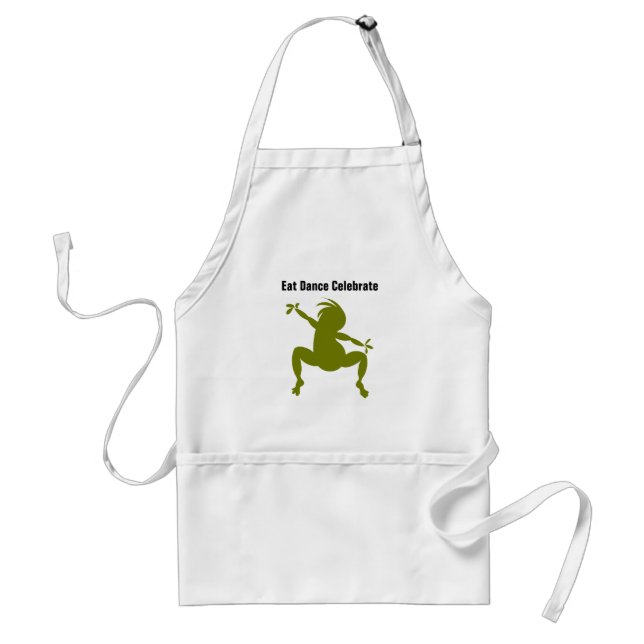 Green Dancing Kokopelli Standard Apron (Front)