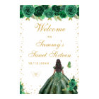 Green Dark Skin Girl Sweet Sixteen Welcome