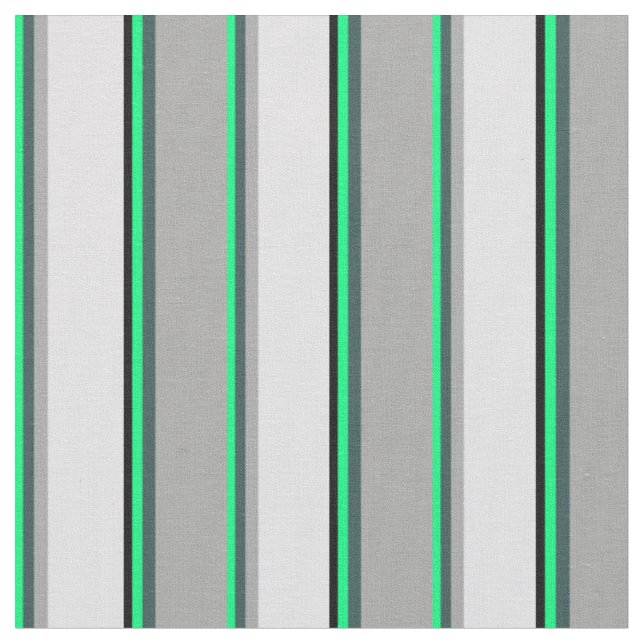 Green, Dark Slate Grey, Dark Grey, Lavender, Black Fabric (Close Up)