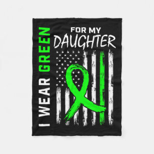 Green Daughter Cerebral Palsy Kidney Disease Aware Fleece Blanket