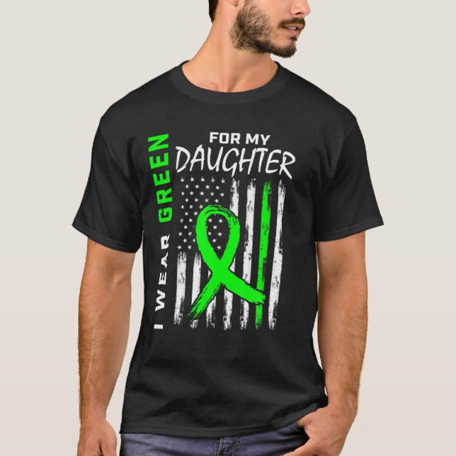Green Daughter Cerebral Palsy Kidney Disease Aware T-Shirt (Front)