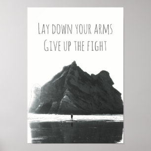 Green Day 21 Guns song lyrics poster