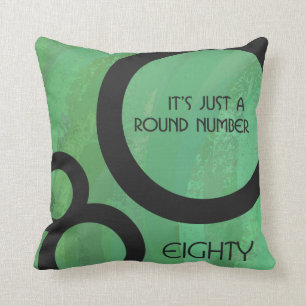 Green Decade 80th Birthday Cushion