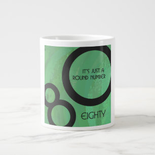 Green Decade 80th Birthday Large Coffee Mug