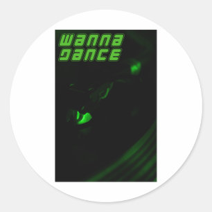 Green Decks Wanna Dance Text Vertical Sticker