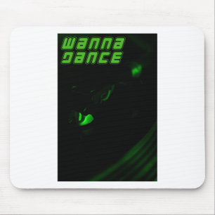 Green Decks Wanna Dance Text Vertical Sticker Mouse Mat