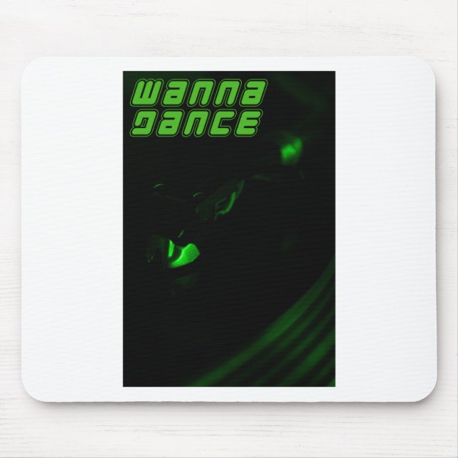 Green Decks Wanna Dance Text Vertical Sticker  Mouse Mat (Front)