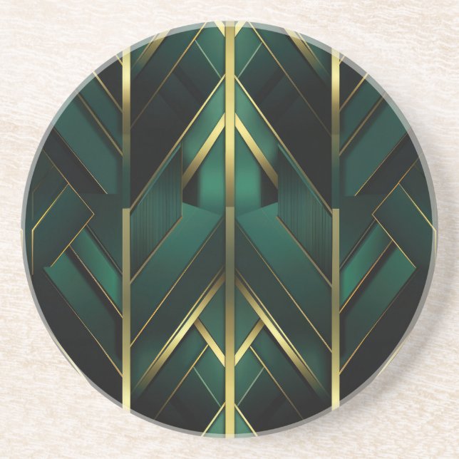 Green Deco Coaster (Front)