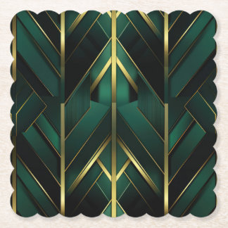 Green Deco Paper Coaster
