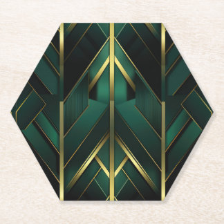 Green Deco Paper Coaster
