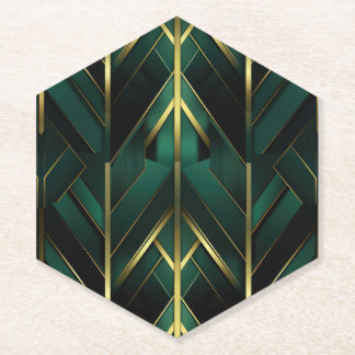 Green Deco Paper Coaster