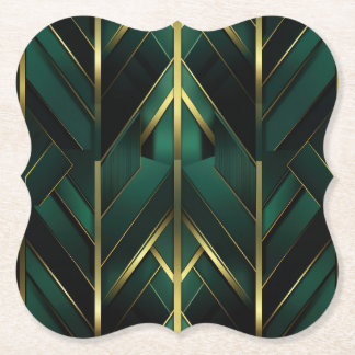 Green Deco Paper Coaster
