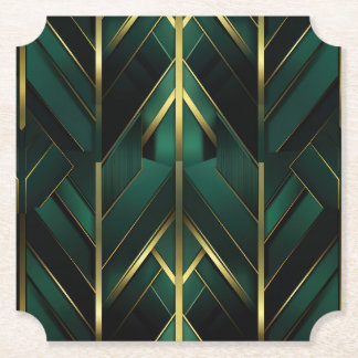 Green Deco Paper Coaster