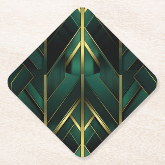 Green Deco Paper Coaster