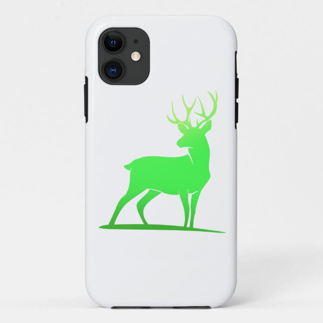 Green deer  silhouette design Case-Mate iPhone case (Back)