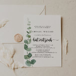 Green Delight Eucalyptus Calligraphy Bat Mitzvah  Invitation<br><div class="desc">This green delight eucalyptus calligraphy bat mitzvah invitation is perfect for a simple bat mitzvah. The design features watercolor hand-drawn elegant botanical eucalyptus branches and leaves.</div>