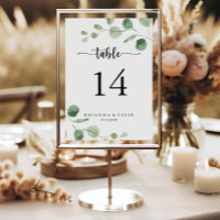 Green Delight Eucalyptus Calligraphy Wedding 