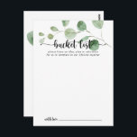 Green Delight Eucalyptus Wedding Bucket List Cards<br><div class="desc">These green delight eucalyptus wedding bucket list cards are the perfect activity for a simple wedding reception or bridal shower. The design features watercolor hand-drawn elegant botanical eucalyptus branches and leaves.

Change the wording to suit any life event. Bucket list sign is sold separately.</div>