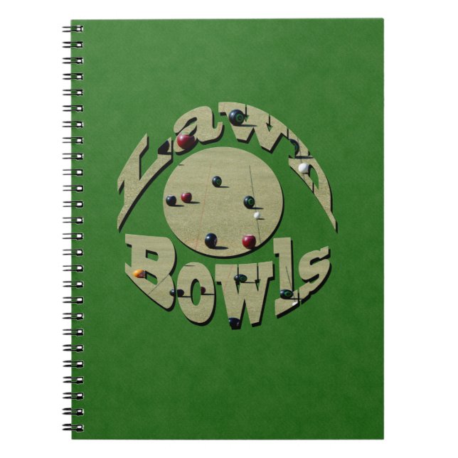Green Denim Lawn Bowls, Notebook (Front)