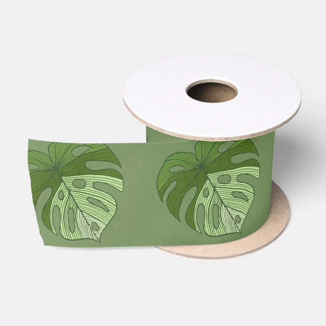 Green Denim Satin Ribbon (Spool)
