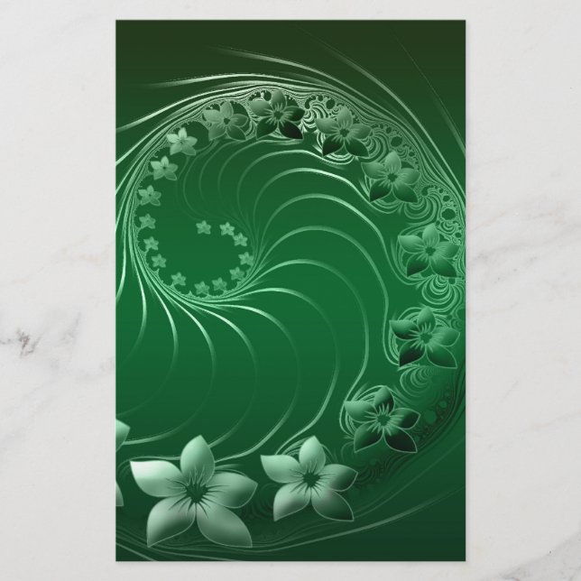 Green Design Party Destiny Celebration Stationery (Front)