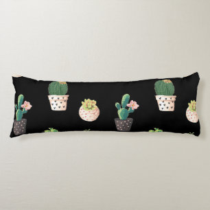 Green Dessrt Succulent Cactus in Pots Body Cushion