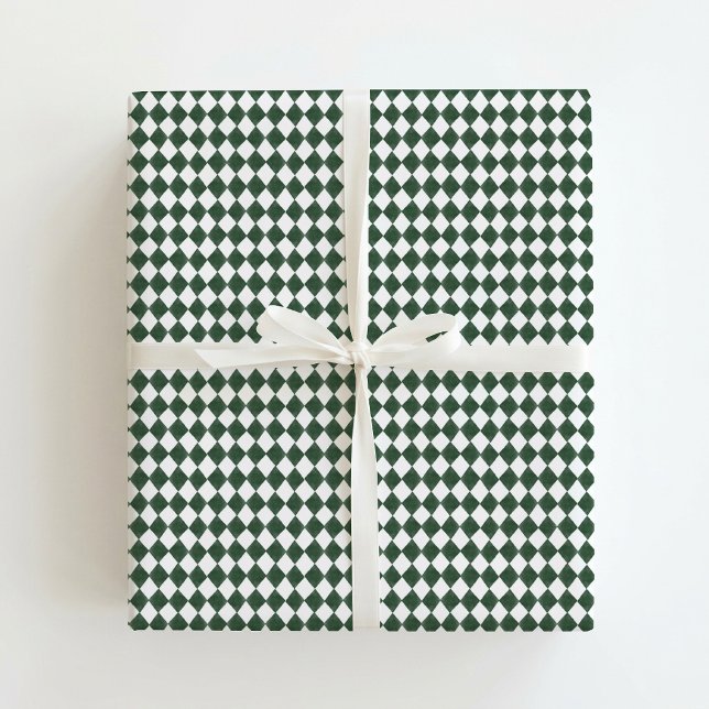 Green Diamond Pattern Holiday Wrapping Paper (Creator Uploaded)