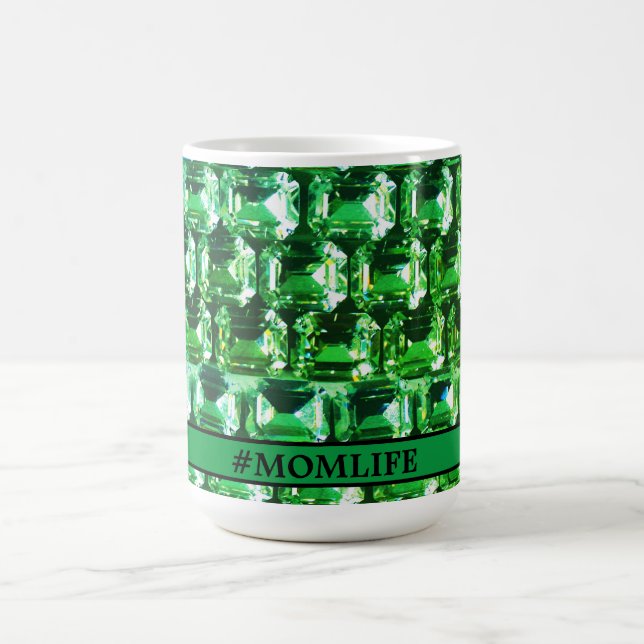 Green Diamonds green gemstone jewellery #MOMLIFE   Coffee Mug (Center)