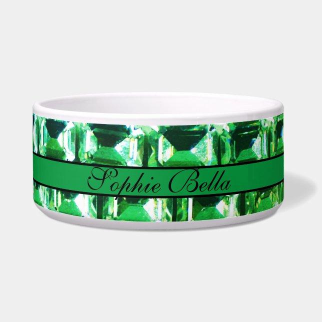 Green Diamonds, green gemstone jewellery pattern  (Front)