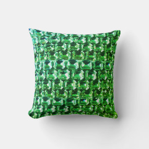 Green diamonds, green gemstone jewellery pattern  cushion