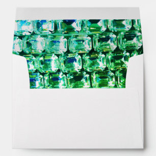Green diamonds, green gemstone jewellery pattern envelopes