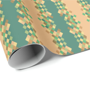 Green Diamonds Wrapping Paper