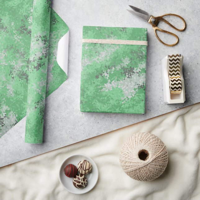 Green Digi Camo Wrapping Paper (Crafts)