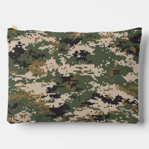 Green Digital Camouflage Pattern Accessory Pouch