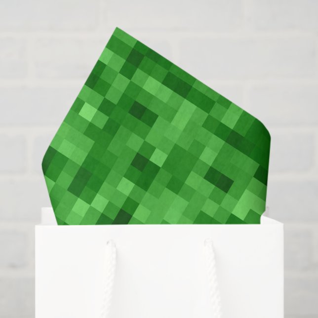 Green Digital Turf Sports Field Football Soccer Tissue Paper (Gift Bag)