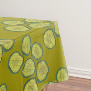 Green Dill Pickles Sweet Pickle Chips Foodie Print Tablecloth