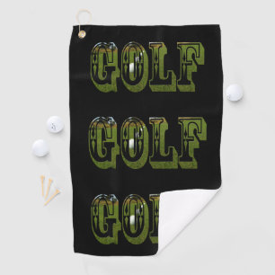 Green Dimensional Golf Picture logo, Towel