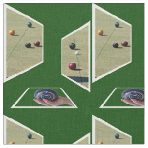Green Dimensional Lawn Bowls Design, Fabric