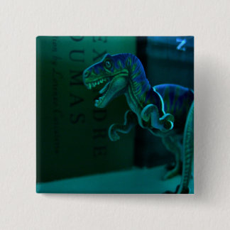 Green Dino 15 Cm Square Badge