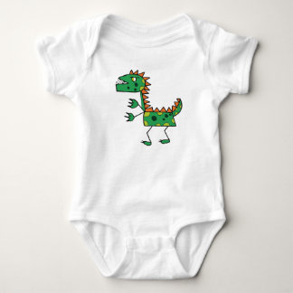Green Dino Baby Jersey Bodysuit