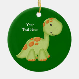 Green Dino (customisable) Ceramic Tree Decoration