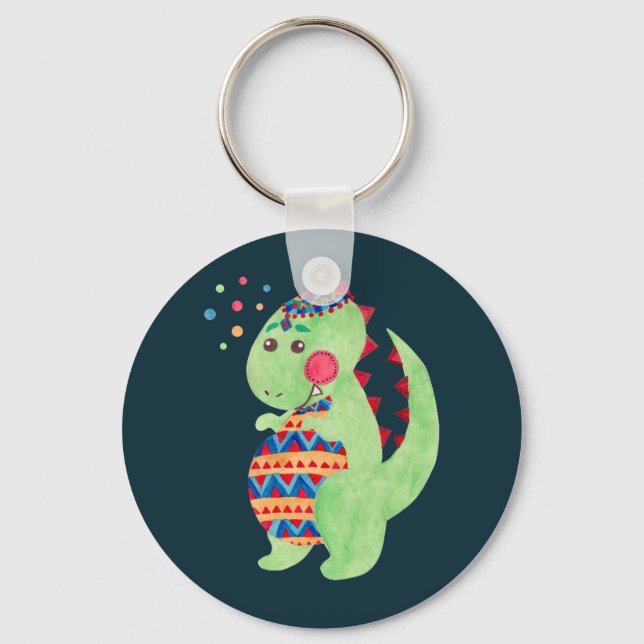 Green Dino Key Ring (Front)