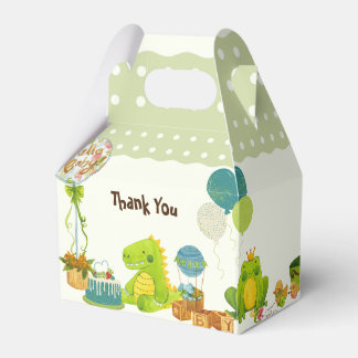 Green dino kids toys birthday party favour box