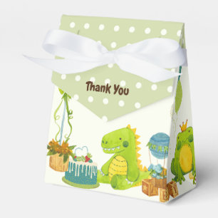 Green dino kids toys birthday party  favour box