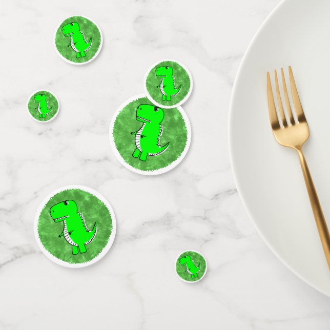 Green Dino Watercolor Baby Shower  Confetti (Group)