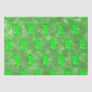 Green Dino Watercolor Baby Shower Tissue Paper