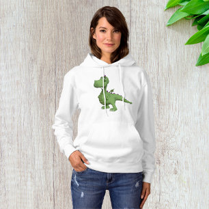 Green Dinosaur Character with Purple Spikes Hoodie