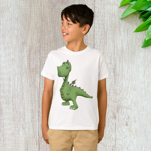 Green Dinosaur Character with Purple Spikes T-Shirt